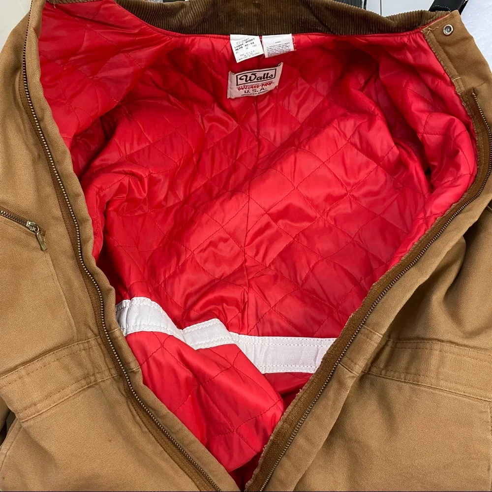 Walls Blizzard Pruf USA  Tan Insulated Apparel coveralls. Sz 42-44 - Picture 5 of 16